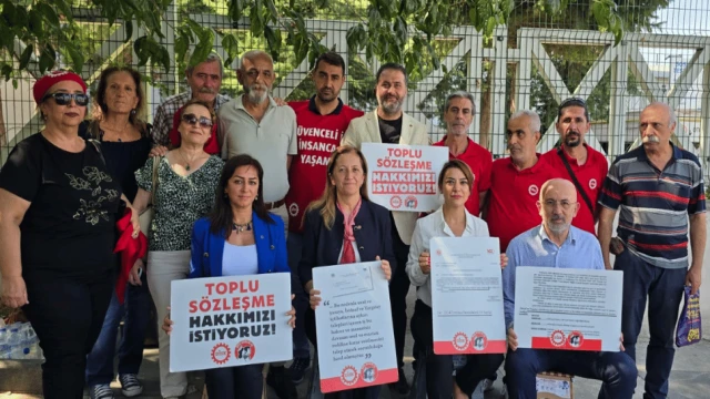 Gamze Taşcıer, Devrimci Sağlık-İş’in oturma eylemine destek verdi